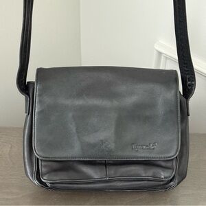 Tignanello Black Leather Crossbody Bag